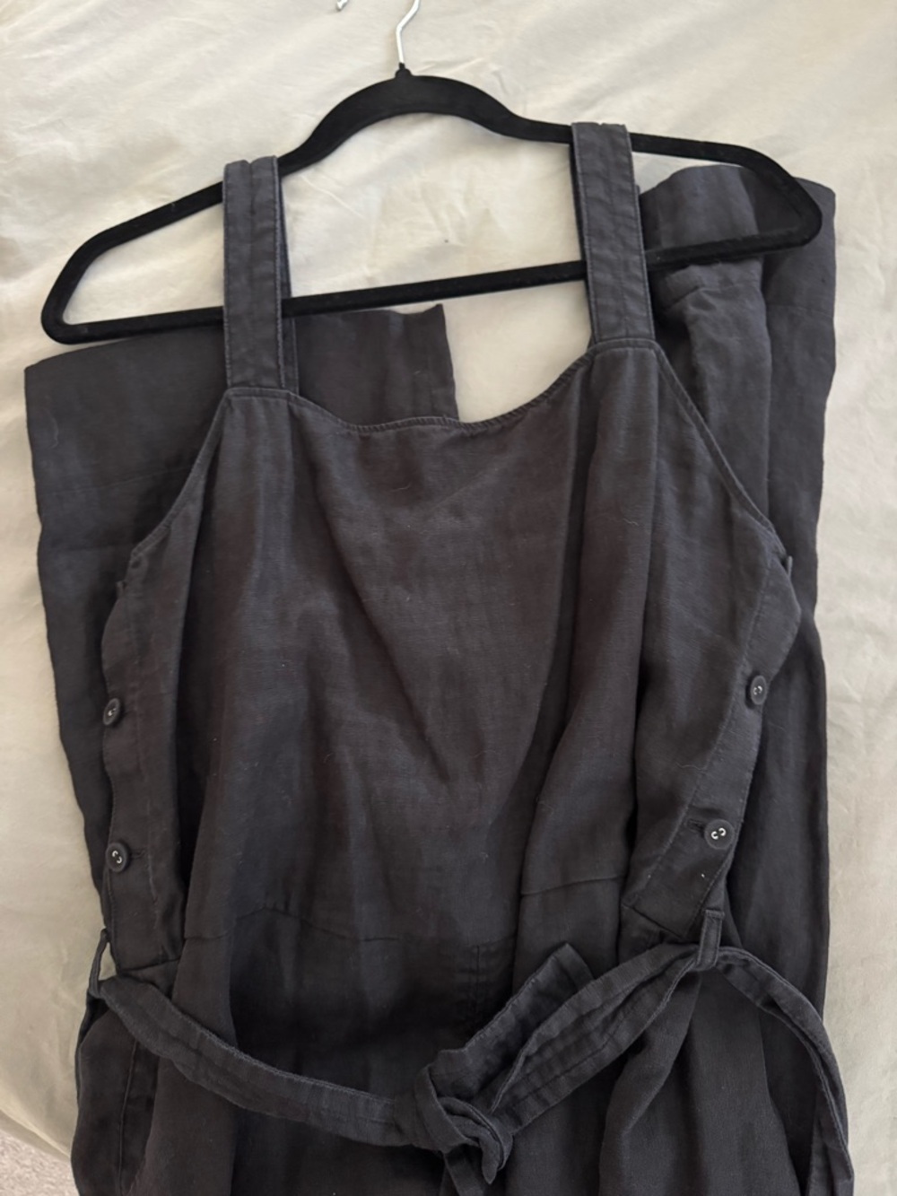 Everlane Black Linen Jumpsuit